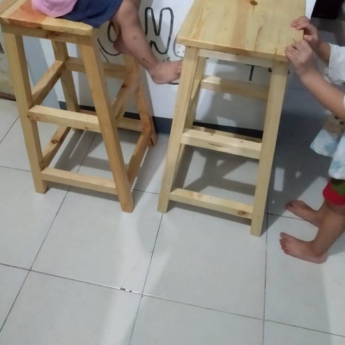 KURSI TINGGI KURSI KAYU JATI BELANDA TINGGI 75CM
