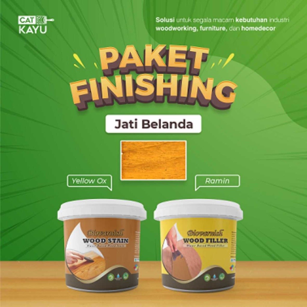 Finishing Dempul dan Plitur Kayu Jati Belanda Natural