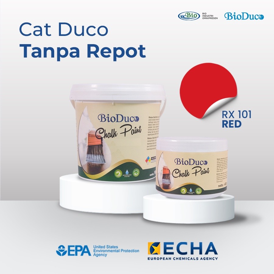 

Cat Ramah Lingkungan - Bioduco Chalk Paint Red