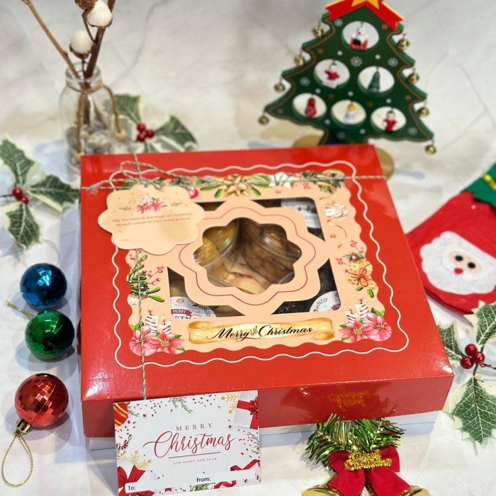 

PARSEL KUE KERING COOKIES PARCEL 3 IN 1 NATAL CANTIK MURAH
