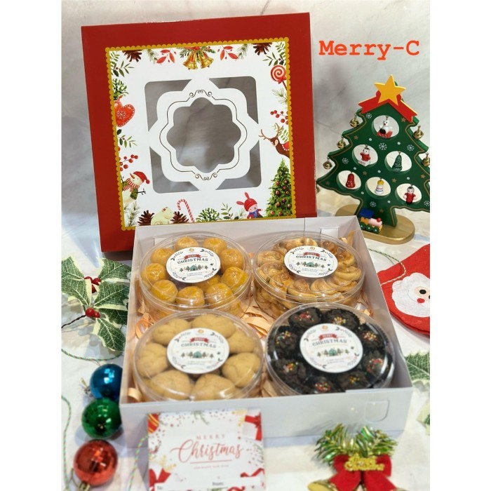 

PARSEL KUE KERING COOKIES PARCEL 3 IN 1 NATAL CANTIK MURAH