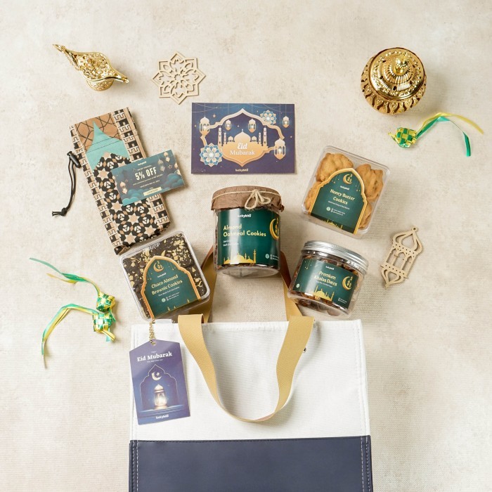 

HAMPERS LEBARAN / PARCEL LEBARAN - CANVAS BAG - AFIYA SET - LUCKYBITE