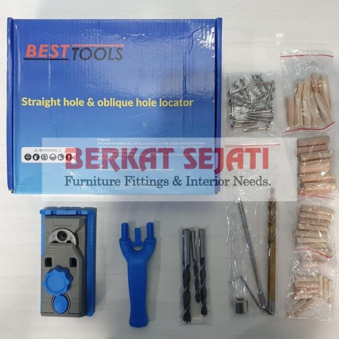 GENIUS DOWELING DOWEL JIG / POCKET HOLE JIG Drill Guide Mata Bor Dowel