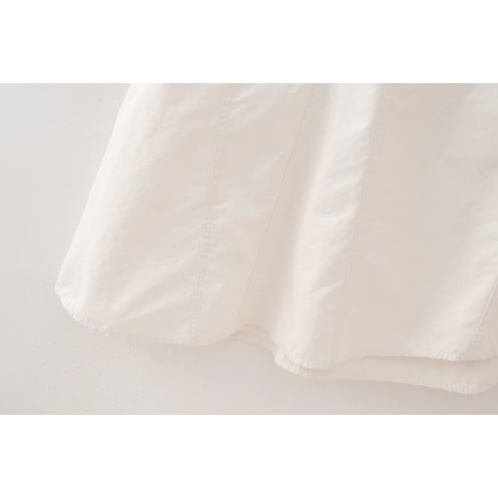 SALE AB874884 ROK PANJANG MIDI SKIRT ASIMETRIS PESTA WANITA KOREA IMPORT BROKEN WHITE PUTIH TULANG