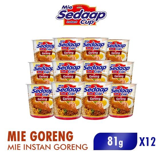 

Sedaap Cup Mie Instan Goreng 81 gr x 12 pcs