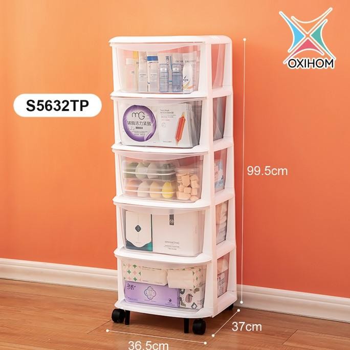 Promo Oxihom Lemari Plastik Susun Laci Plastik Lemari Pakaian Storage Box