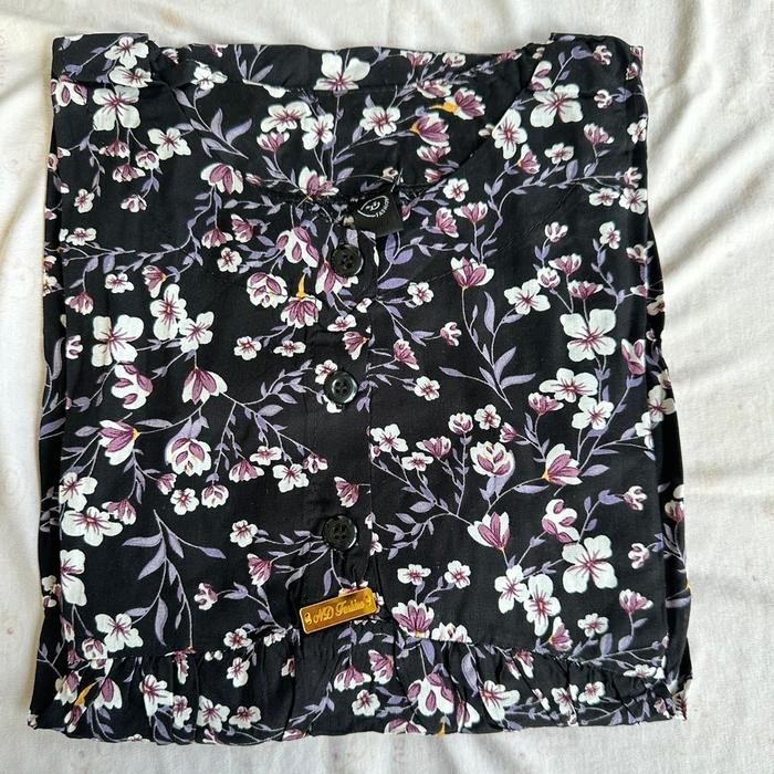 MIDI DRESS Wanita RAYON PREMIUM MOTIF BUNGA Muslim Bhan Katun