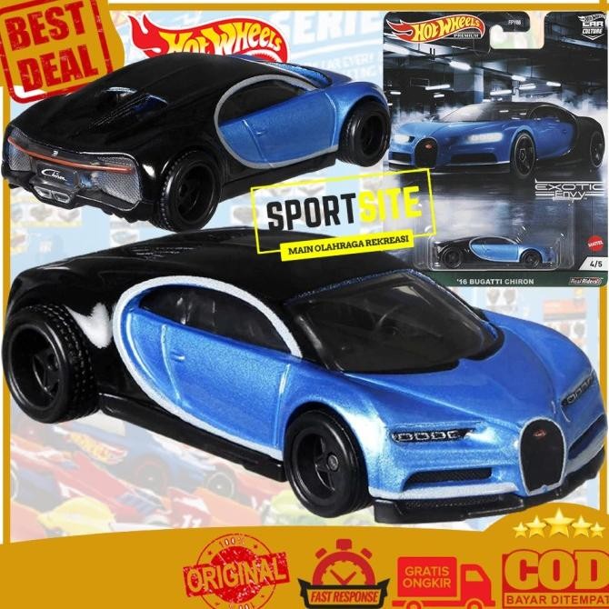 BARU HOT WHEELS 16 BUGATTI CHIRON CAR CULTURE EXOTIC ENVY BAN KARET ORI
