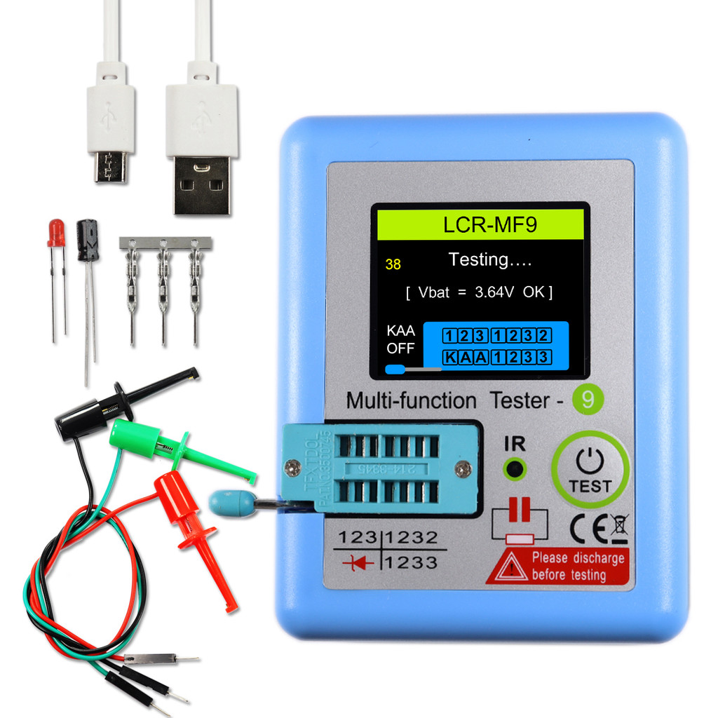 SALE LCR-MF9 1.8" TFT LCD Display Multi-meter Transistor Tester Diode Triode Capacitor Resistor Test