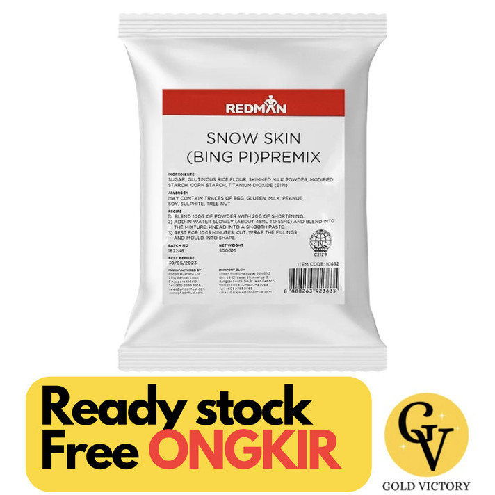 

REDMAN SNOW SKIN PREMIX MOONCAKE BING PI PREMIX 1KG - TEPUNG KUE BULAN