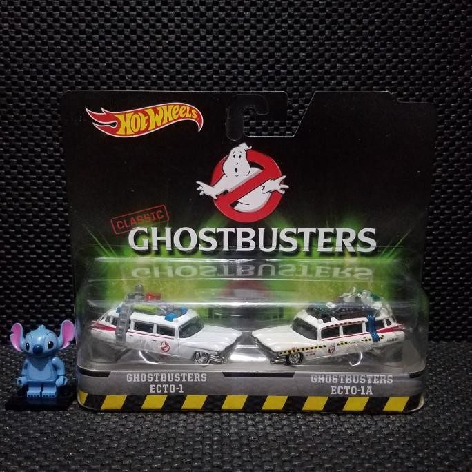 ASLI HOT WHEELS CLASSIC GHOSTBUSTERS ECTO 1 & ECTO 1A 2 PACK EXCLUSIVE