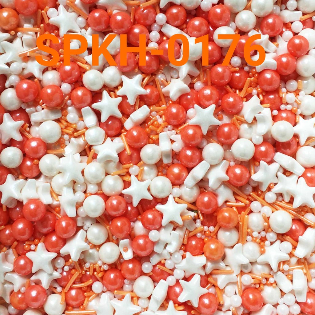 

SPKH-0176 Sprinkles sprinkle springkel 500gr bintang mutiara orange (SPRINKLES)