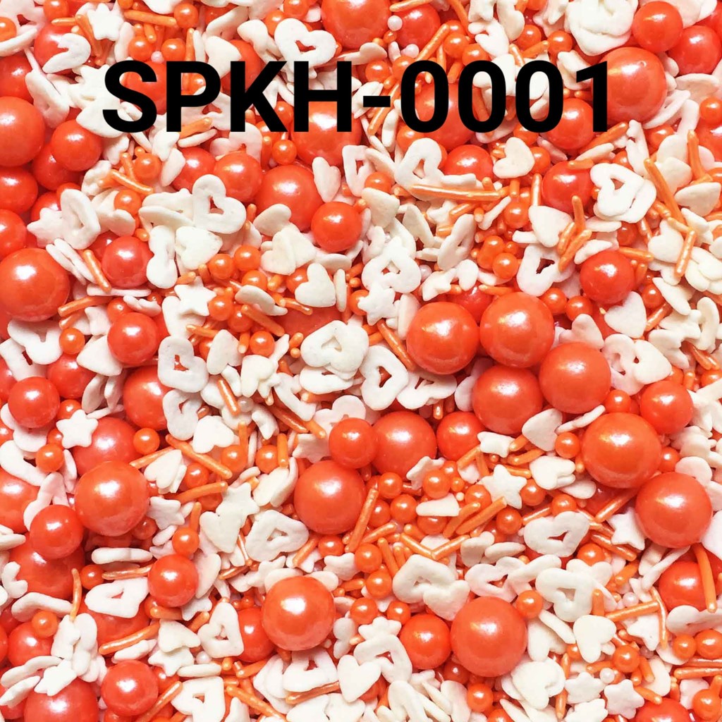 

SPKH-0001 Sprinkles sprinkle sprinkel 500gr hati meses orange (SPRINKLES)
