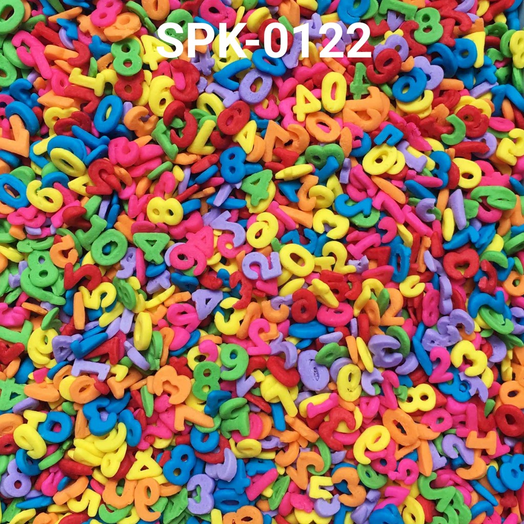 

SPK-0122 Sprinkles sprinkle sprinkel 1kg 1 kg kilo angka confetti (SPRINKLES)