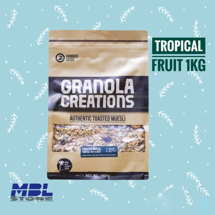 

GRANOLA CREATIONS TROPICAL FRUIT NUTS ANEKA BUAH DAN KACANG 1 KG
