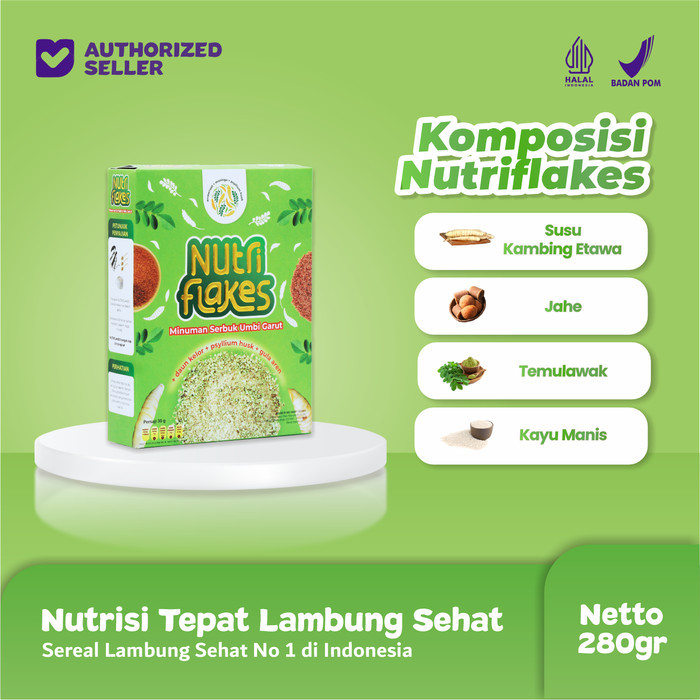 

NUTRIFLAKES BEST SELLER MINUMAN SEHAT UMBI GARUT ATASI ASAM LAMBUNG