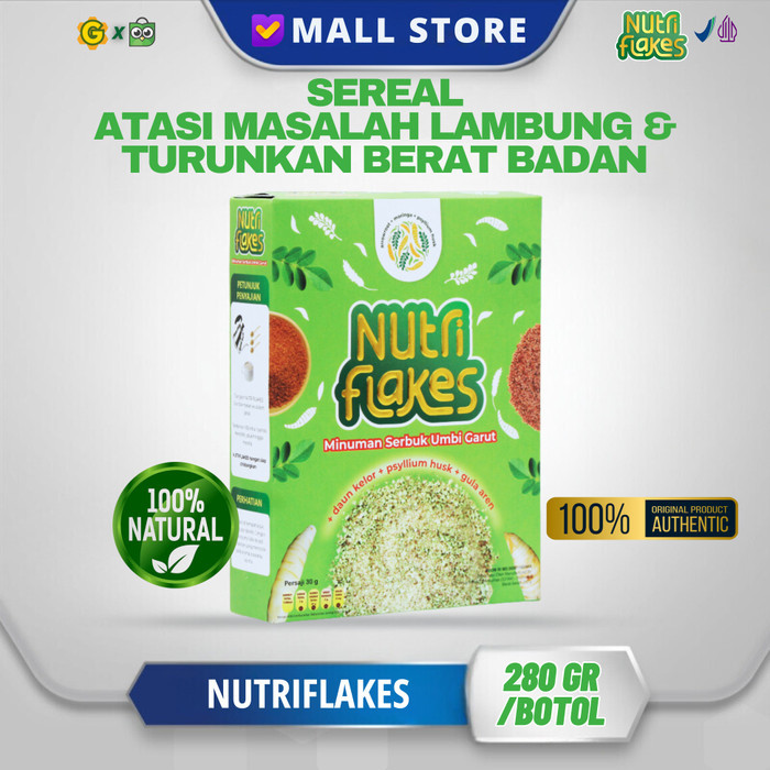 

NUTRIFLAKES SEREAL SEHAT UMBI GARUT SOLUSI REDAKAN MAAG DAN ASAM LAMBUNG & MAKANAN UNTUK GANGGUAN