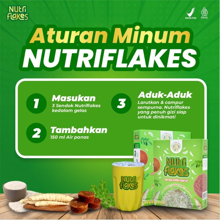 

NUTRIFLAKES MINUMAN UMBI GARUT SOLUSI ASAM LAMBUNG GERD MAAG KRONIS
