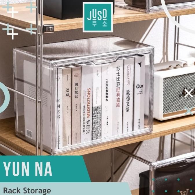Grosir Container Box Akrilik Buku Transparent Acrylic Book Magazine Organizer