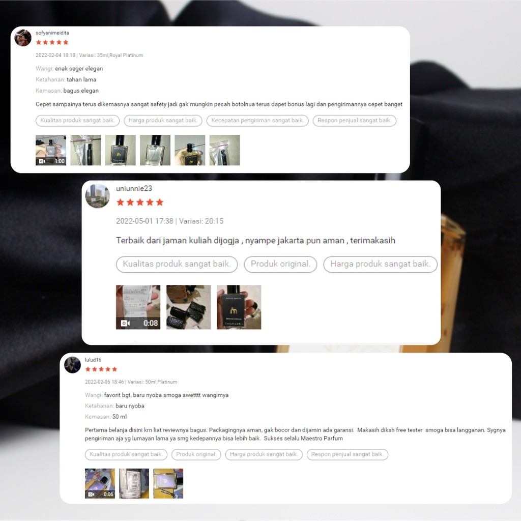 New Paket KOMBO!! get 4 Parfum Pria Parfum Wanita - Maestro Parfume Eau De Parfume Parfum Unisex