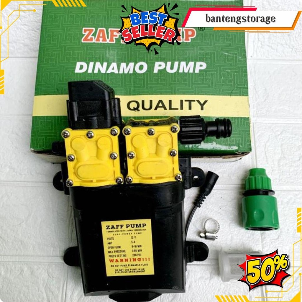 Dinamo Pompa Air Dc 12V Double Pump Steam Alat Cuci Motor Cod