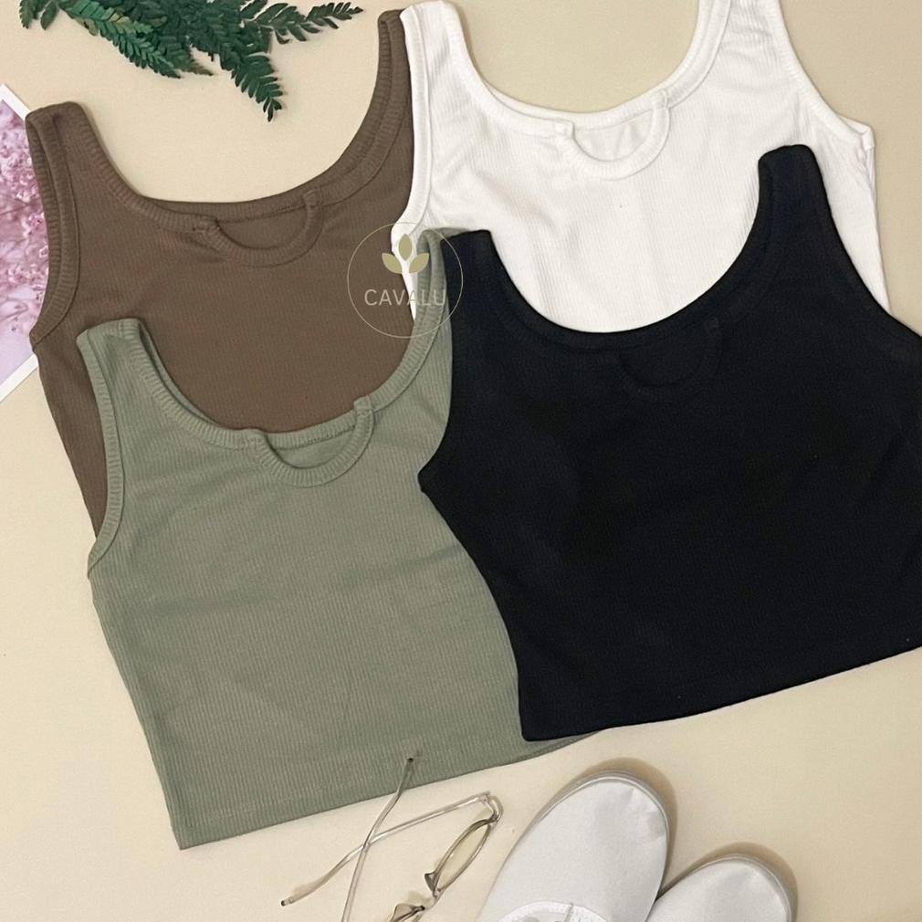 Korean Knit Tanktop Crop Top Rajut Sexy 129