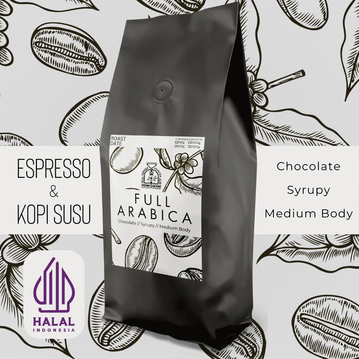 

FULL ARABIKA PREMIUM IRENK BEANS GAYO BALI KOPI SUSU ESPRESSO 1KG