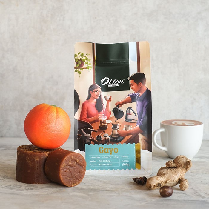 

KOPI ARABICA ACEH GAYO ATU LINTANG 500G - BIJI / BUBUK KOPI OTTEN COFFEE