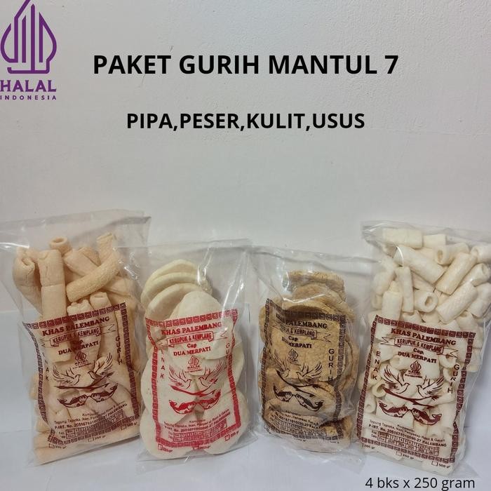 

Promo PAKET GURIH MANTUL 7 MIX 4 BUNGKUS 1 KG [PIPA, PESER,KULIT,USUS] KHAS PALEMBANG Food Ready