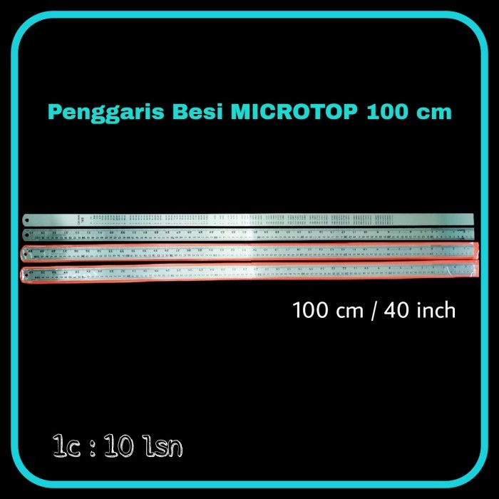 

TERBARU! SOS Penggaris Besi MICROTOP 100 cm / Penggaris Besi / Ruler (12 pcs)