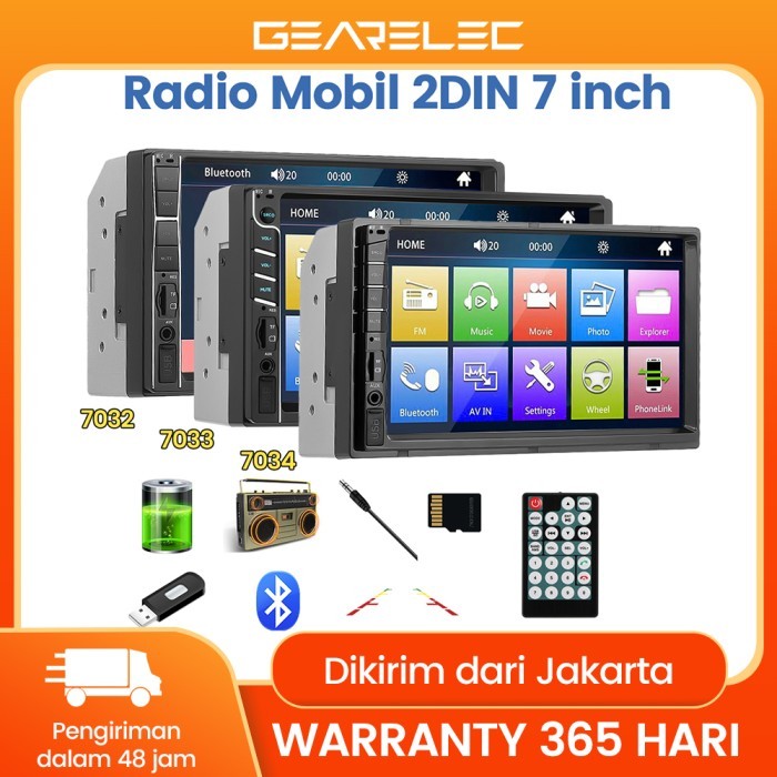 MOBIL HEAD UNIT PLAYER DOUBLE DIN MP5 MULTIMEDIA PLAYER LAYAR 7 INCH ORIGINAL QUALITY