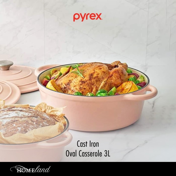Pyrex Oval Cast Iron Casserole / Panci Kaserol