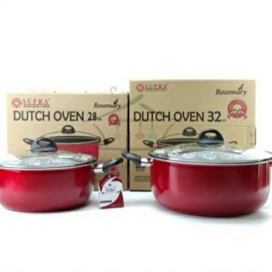 Panci Supra Dutch Oven 32CM Rosemary / Panci Teflon Gagang Dua 32cm