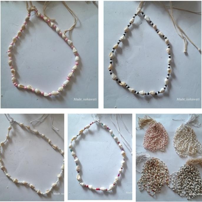 .........] Kalung tali kerang geles kerajinan tangan aksesoris Bali