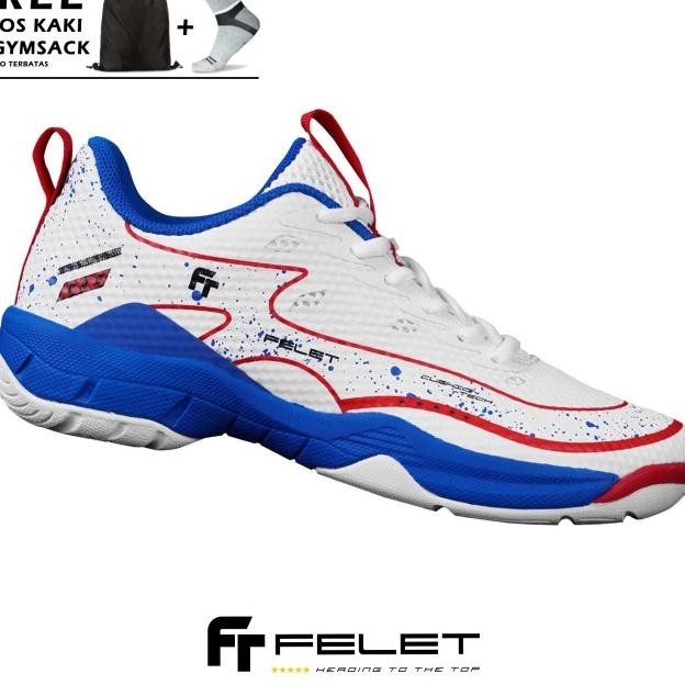 SEPATU BADMINTON FELET BS 061 PRO 100% ORIGINAL BONUS KAOS KAKI+Tas Terlaris