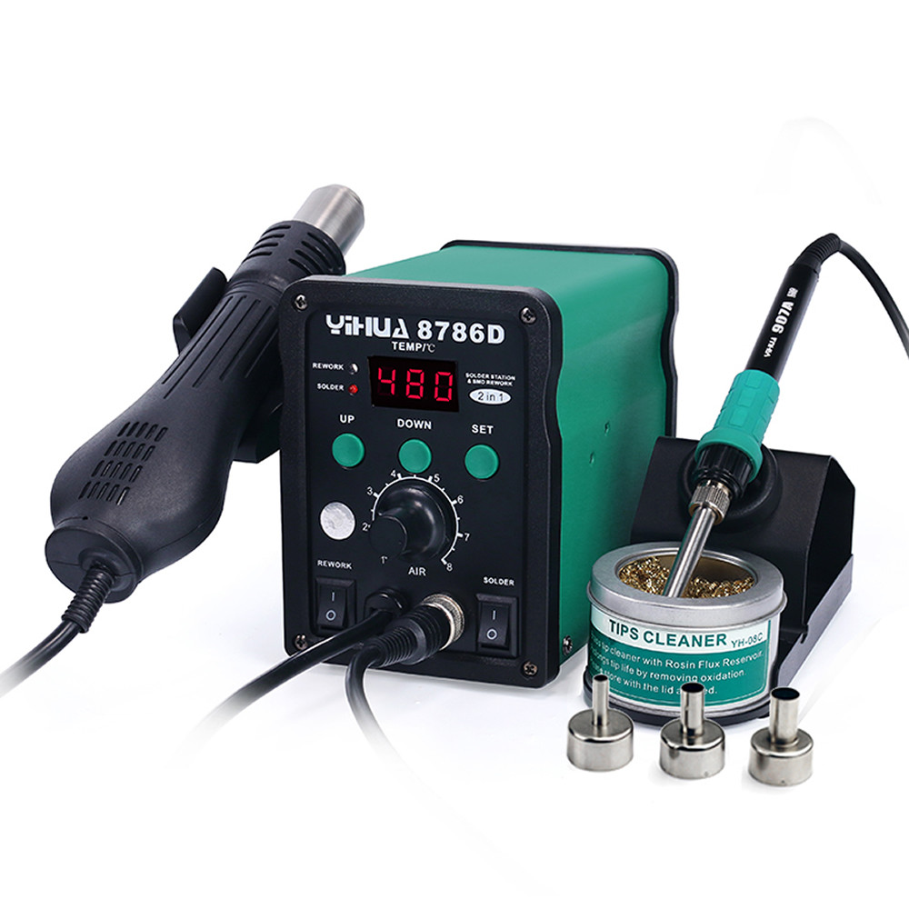SOYA YIHUA 8786D Soldering Iron Air Desoldering Station Digital Rework Station Phone Repair BGA SMD 
