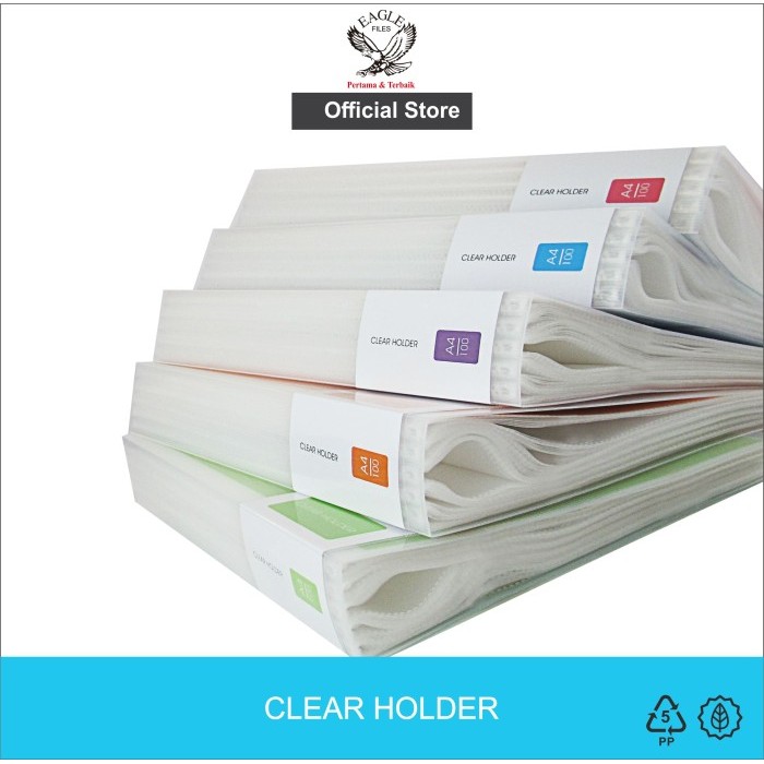 

EAGLE CLEAR HOLDER / DOCUMENT KEEPER / DISPLAY BOOK F4 ISI 100 POCKET