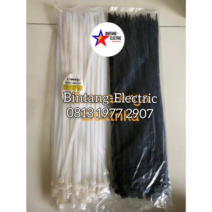 

KABEL TIES / KABEL TIS UK. 50CM TEBAL 7.6MM WARNA HITAM / PUTIH EWIG