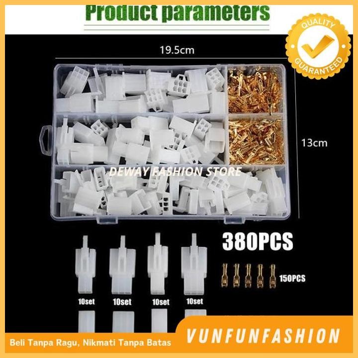 380PCS SKUN KABEL 2-6PIN SOKET TERMINAL KABEL KUNINGAN MOTOR OTOMOTIF GRATIS ONGKIR