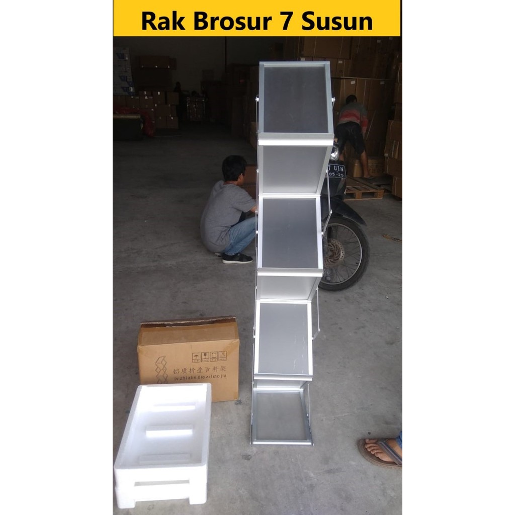

RAK BROSUR LIPAT ACRYLIC 7 SUSUN BROCHURE MAGAZINE RACK DISPLAY