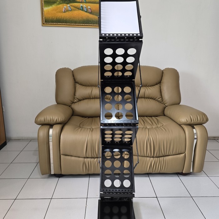 

RAK BROSUR LIPAT 7 SUSUN ( BESI HITAM )