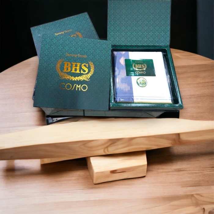 SARUNG TENUN BHS GOLD BHS COSMO HITAM POLOS