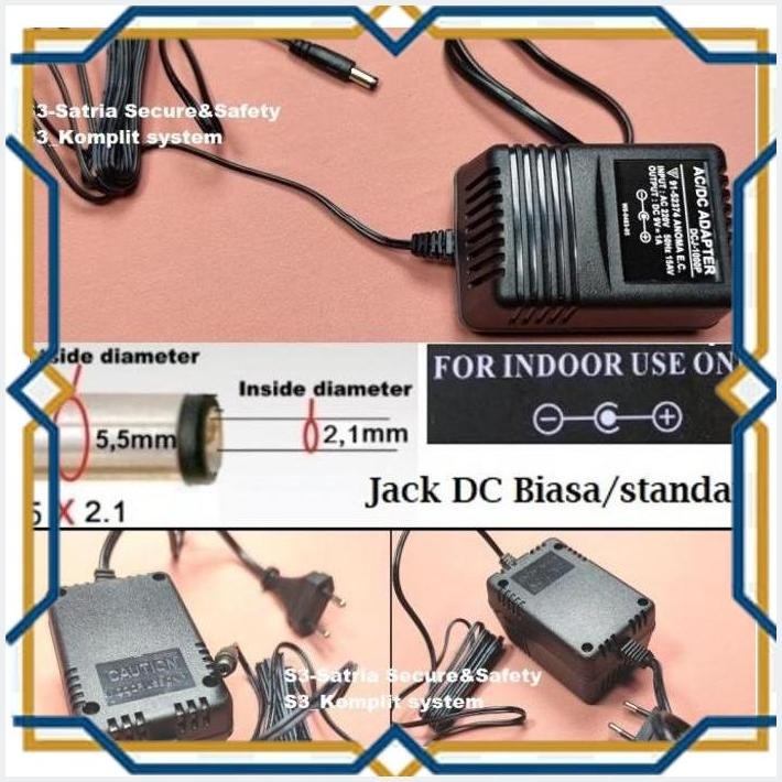 [SSC] ADAPTOR 9V 1A TRAFO 500MA 600MA 0.5 0.6 0.85 A 0.5A 0.85A 0,5A 0,85A