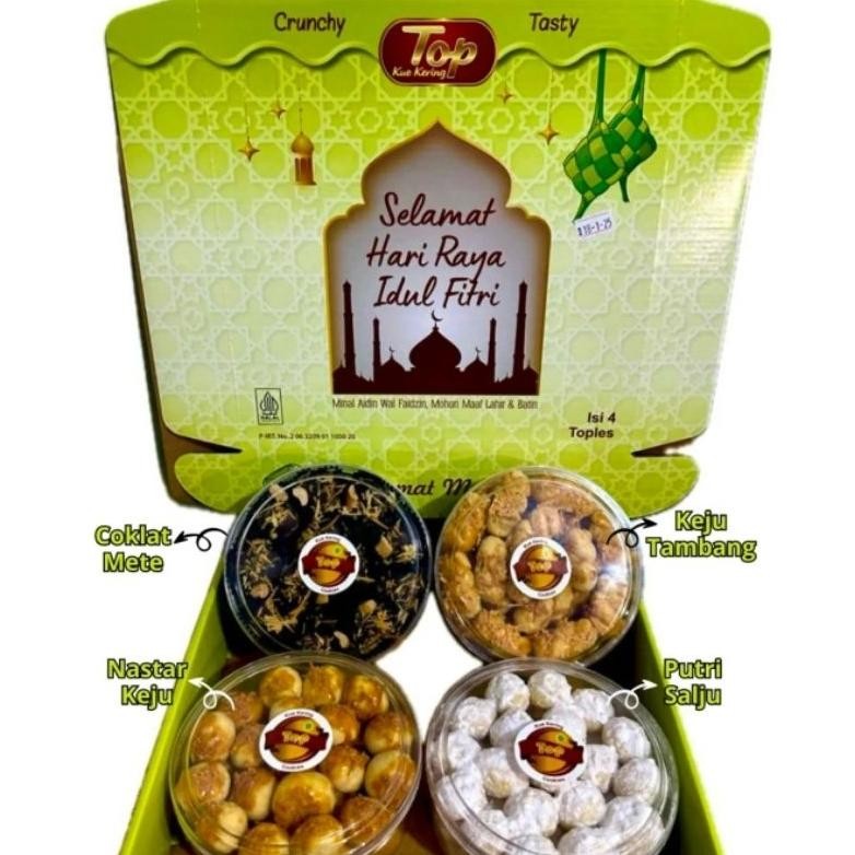 

Sale TOP COOKIES Paket isi 4 Kue Kering 250gram Hampers Paket Lebaran Ramadhan Idul Fitri Hemat