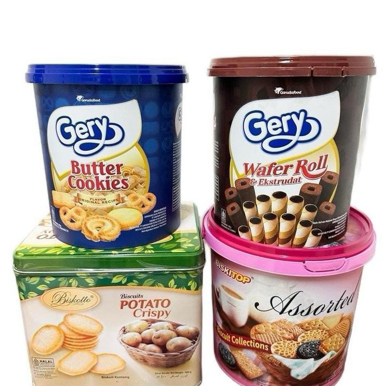 

AURORAE PAKET LEBARAN FESTIVE (4 BISKUIT) WAFER BISKUIT CEMILAN KERING