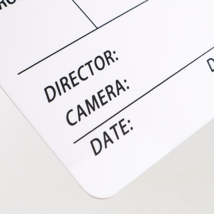 

Profesional Clapper Board Colorful Acrylic - Ts-3El - White