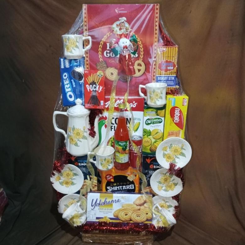 

kareemid parcel pecah belah lebaran, natal & tahun baru - mix teko set