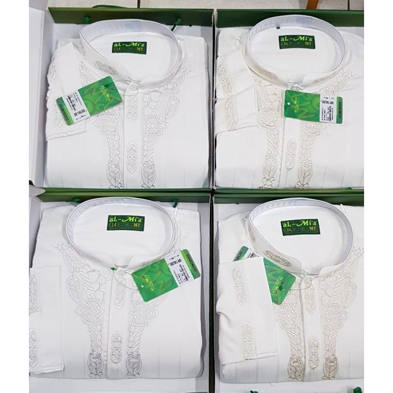 Big Sale Baju Koko Al Mia Mt Fashion / Mt Platinum Warna Putih Berkualitas