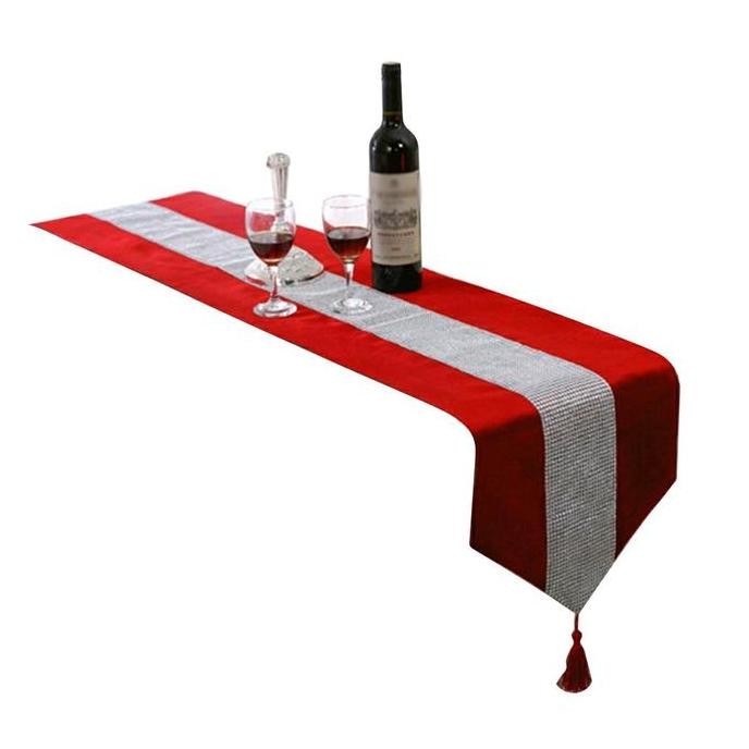 Spesial Table Runner Taplak Meja Panjang Mewah Cantik Beludru Bludru Syahrini Panjang 120,,180,210,2
