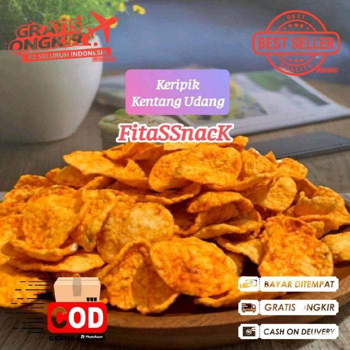 

Sale Keripik Kentang Udang Premium 1 kg/Kerupuk Kentang Udang Gurih/Keripik Kentang Udang Balado